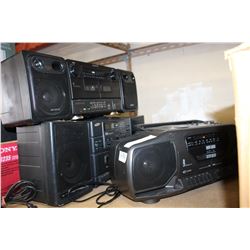 SONY SAMSUNG AND CURTIS BOOMBOXES