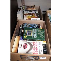 TWO BOXES OF PAPER BACK NOVELS