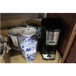 PLANTERS AND COFFEE MAKER
