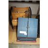 Image 1 : WOOD LETTER ORGANIZER AND WOOD ORGANIZER WITH CONTENTS