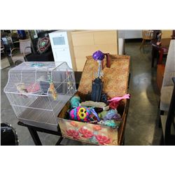 BIRDCAGE AND BOX OF MONSTOR HIGH TOYS AND FIRBY