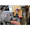 Image 1 : BIRDCAGE AND BOX OF MONSTOR HIGH TOYS AND FIRBY