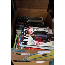 BOX OF COOBOOKS AND MAGAZINES