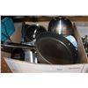 Image 1 : LARGE BOX OF PANS AND POTS