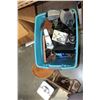 Image 1 : TOTE OF CUCKOO CLOCK WINE HOLDER AND ESTATE GOODS