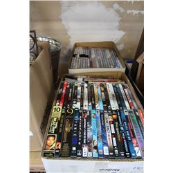 2 TRAYS OF DVDS
