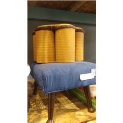 TWO VINTAGE FOOTSTOOLS