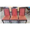 Image 1 : THREE UPOLSTERED MODERN DINING CHAIRS