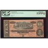 Image 1 : 1864 $10 Confederate States of America Note PCGS 53PPQ