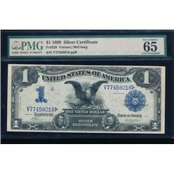 1899 $1 Black Eagle Silver Certificate PMG 65