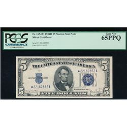 1934D $5 Silver Certificate Star Note PCGS 65PPQ