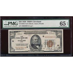 1929 $50 Cleveland Federal Reserve Bank Note PMG 65EPQ