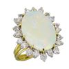 Image 9 : 18KT Yellow Gold Opal and Diamond Ring