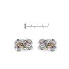 Image 2 : 14KT White Gold 6.82ctw Multi Color Sapphire and Diamond Earrings
