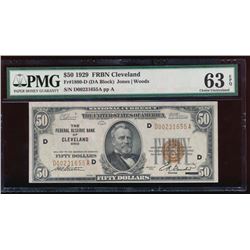 1929 $50 Cleveland Federal Reserve Bank Note PMG 63EPQ