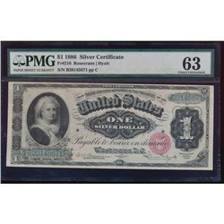 1866 $1 Martha Washington Silver Certificate PMG 63