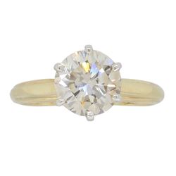 14K Yellow Gold 1.28ct Light Chocolate Diamond Ring