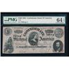 Image 1 : 1864 $100 Confederate States of America Note PMG 64EPQ