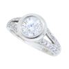 Image 2 : Platinum 1.00ctw Diamond Ring