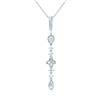 Image 1 : 18KT White Gold 1.00ctw Diamond Pendant with Chain