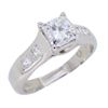 Image 3 : Platinum 0.96ctw Diamond Ring