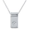 Image 1 : 14KT White Gold Diamond Pendant with Chain