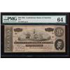 Image 1 : 1864 $20 Confederate States of America Note PMG 64