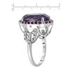 Image 2 : 14KT White Gold 9.15ct Amethyst, Ruby and Diamond Ring