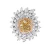 Image 1 : 14KT Two Tone Gold Fancy Brownish Yellow 9.52ctw Diamond Ring