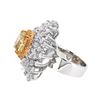 Image 2 : 14KT Two Tone Gold Fancy Brownish Yellow 9.52ctw Diamond Ring