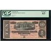 Image 1 : 1864 $10 Confederate States of America Note PCGS 63