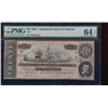 Image 1 : 1864 $20 Confederate States of America Note PMG 64EPQ