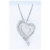 Image 1 : 14K White Gold 0.75ctw Diamond Pendant with Chain