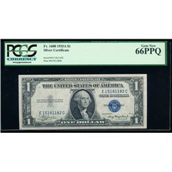 1935A $1 Silver Certificate PCGS 66PPQ