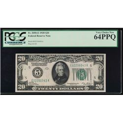 1928 $20 Richmond Federal Reserve Note PCGS 64PPQ