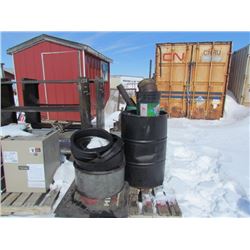 Pallet of Refurbished oil recycling containers