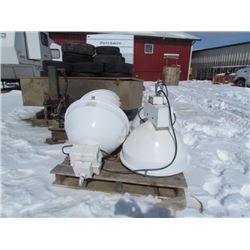 Lot of 4 hanging lights 110 Volt