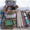 Image 1 : Pallet of Pump valve, welding cable and 2 boxes of electric rods