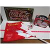 Image 1 : Coca Cola Lot (MARBLE,repro sign,flag lunch box (betty boop)