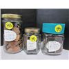 Image 1 : 3 Jars-1-(1967 1,5,10 cent birds,rabbits,fish)+1941/1947 Pennies+1940-1990's plus 1967 Birds