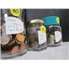Image 2 : 3 Jars-1-(1967 1,5,10 cent birds,rabbits,fish)+1941/1947 Pennies+1940-1990's plus 1967 Birds