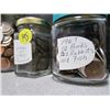 Image 3 : 3 Jars-1-(1967 1,5,10 cent birds,rabbits,fish)+1941/1947 Pennies+1940-1990's plus 1967 Birds
