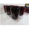Image 2 : Royal Ruby Glasses -Box of 12 30oz wine,6 Footed tumblers,2 footed tumblers,all with chrystal bases