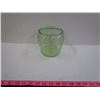 Image 1 : Depression Glass Cameo Cookie Jar -No Lid Green