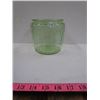 Image 2 : Depression Glass Cameo Cookie Jar -No Lid Green