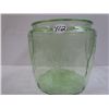 Image 3 : Depression Glass Cameo Cookie Jar -No Lid Green