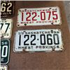 Image 4 : 10- 1950's License Plates 1950-1959 Sask