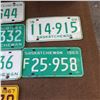 Image 4 : 10-1960's License Plates-1960-1969 Sask