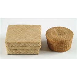 Lot# 6  TWO FINE SMALL BASKETS.  