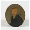 Image 1 : Lot# 8  UNSIGNED (American, Early 19th C) MINIATURE PORTRAIT OF MARTIN BARTLETT.  